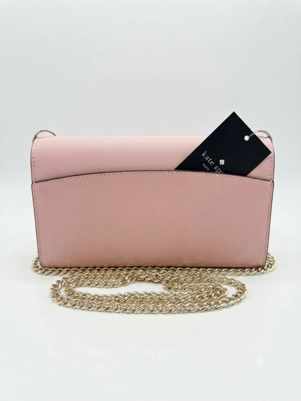 Kate Spade Gemma Leather Wallet on a Chain Shoulder Bag In Pink